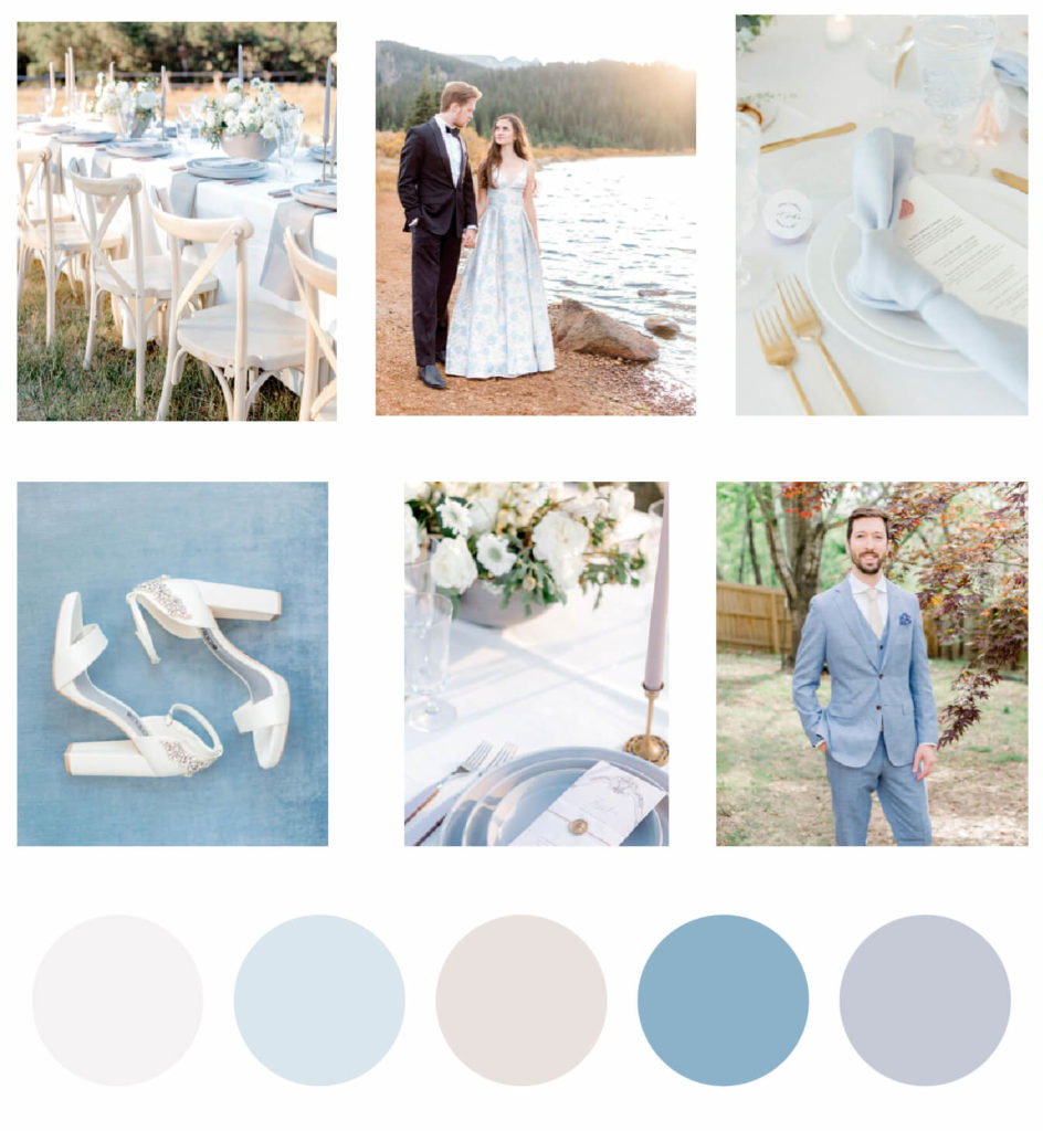 paleta de color celeste para bodas